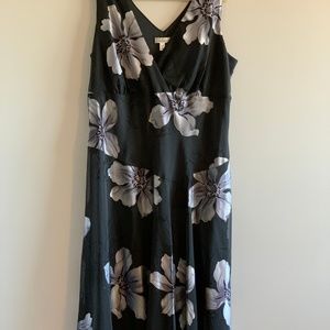 Black flower dress